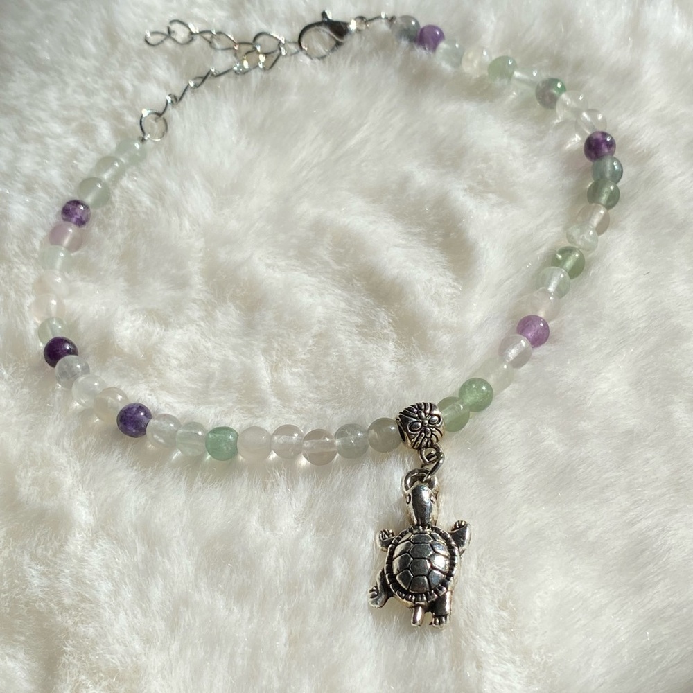 Anklet - Fluorite Turtle